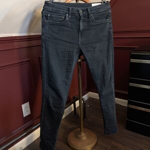 rag & bone Fit 1 Skinny Black Washed Denim Stretch Jeans 30 X 32